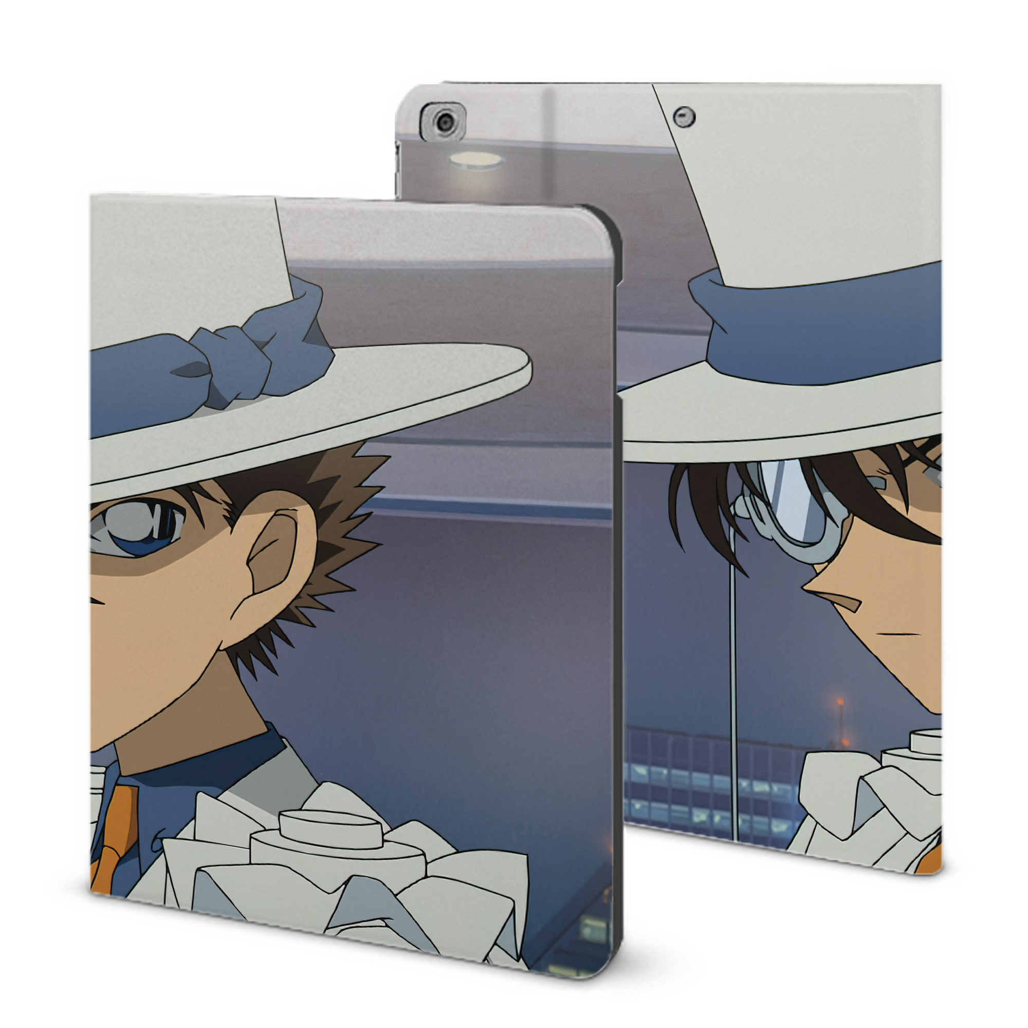 （画像用） 名探偵コナン Detective Conan IPad ケース ブック型 PUレザー TPU 耐衝撃 軽量 薄型 ペン収納なし 全面保護 IPad 各モデル対応